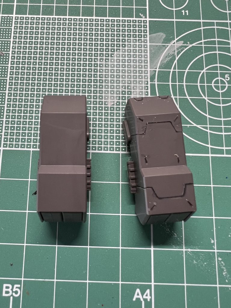 スジ彫りしないと全体的にフラットなMGスタークジェガン