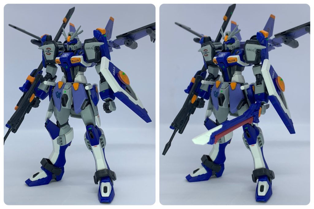 フル装備Ver.①〜⑧までで合計11の斬撃兵器を携えている。