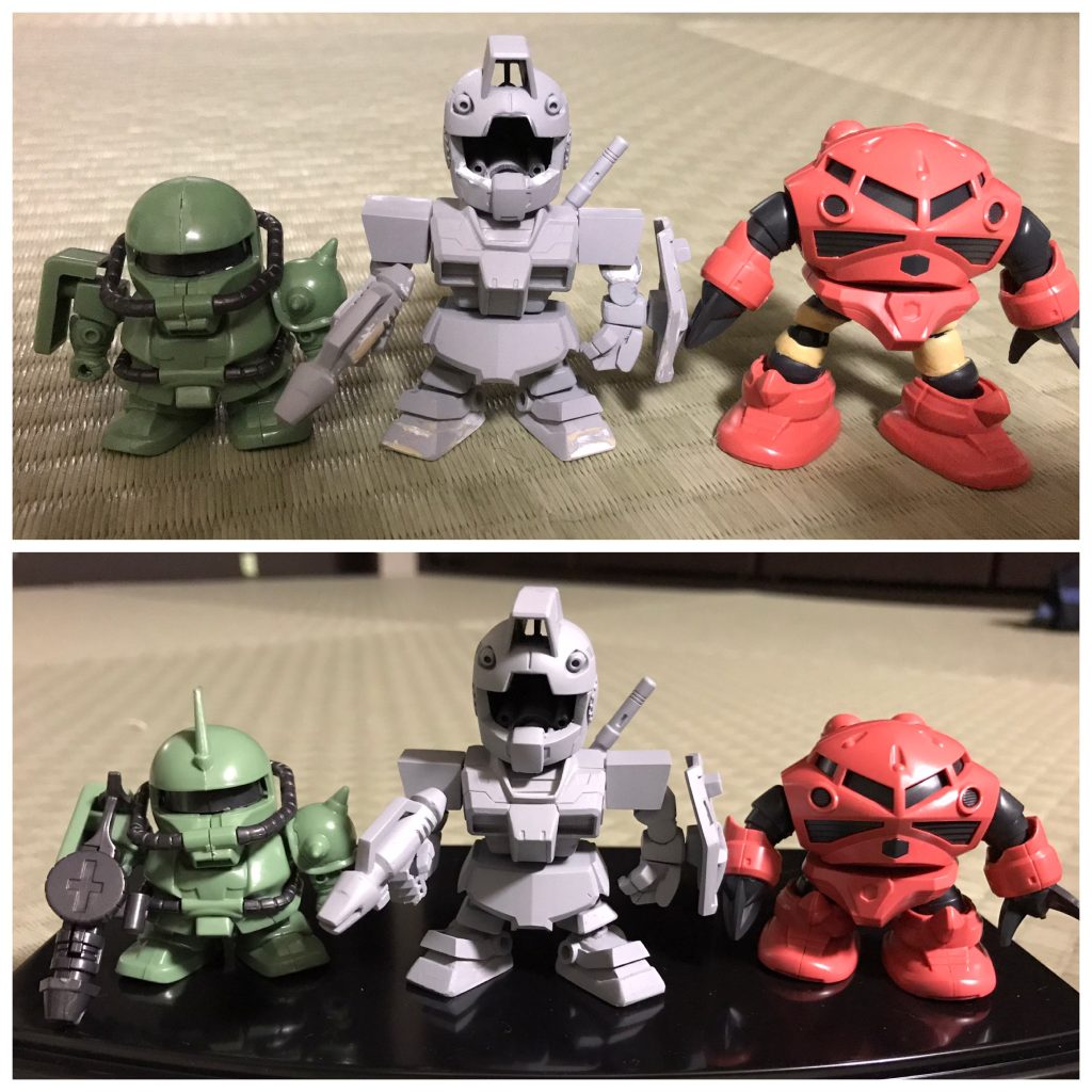 昔のSDは小さいのでジムに合わせました。