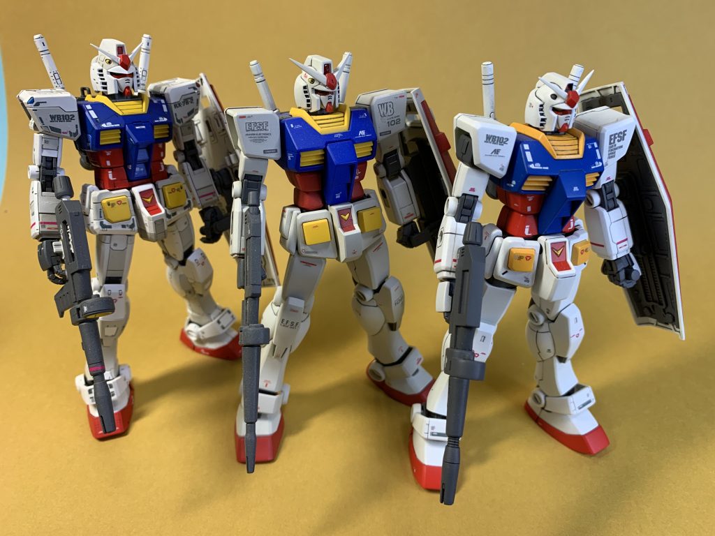 左からRG.EG.hgucリバイブ