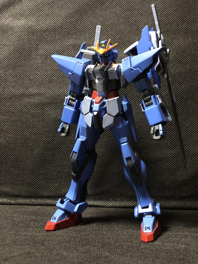 これが前機体のストライクガンダム againstです。思い出が詰まってる機体になります。