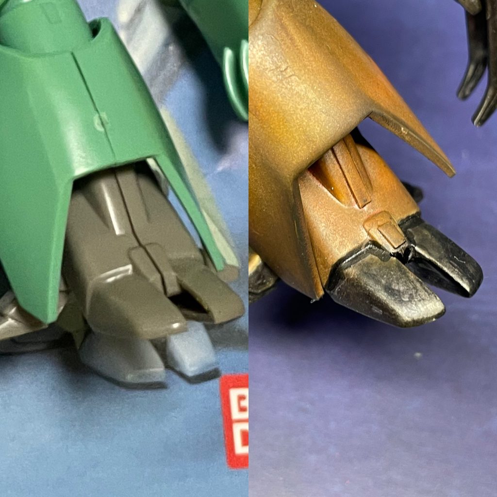 肉抜き穴のパテ埋めも初挑戦。タミヤ光硬化パテを使いました。奥さんのジェルネイルを自分がやるので光で硬化する物の扱いは多少慣れていたかな。