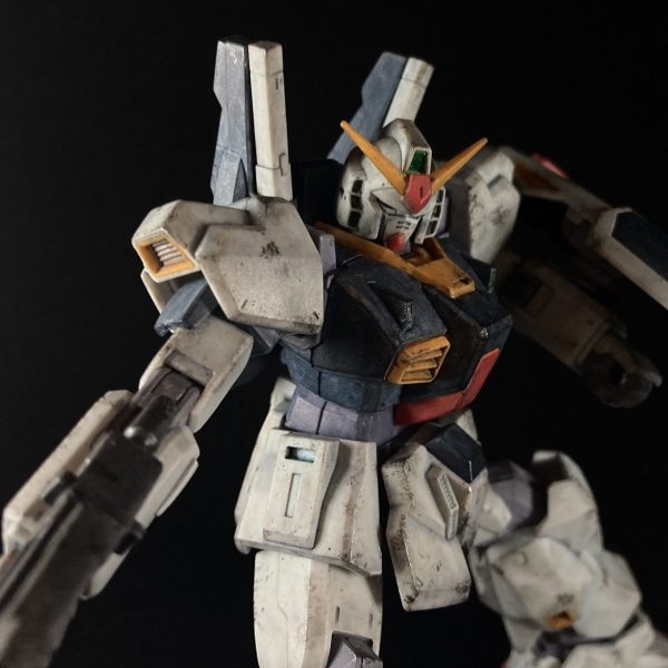 HGガンダムMk-II成形色を活かしたウェザリング仕上げ