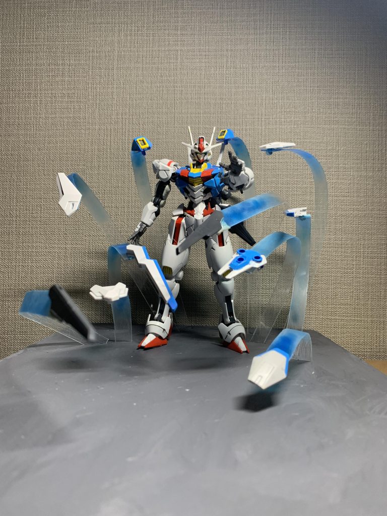 ガンダムエアリアル　220円で簡単ジオラマ–2枚目/制作者：@set_down