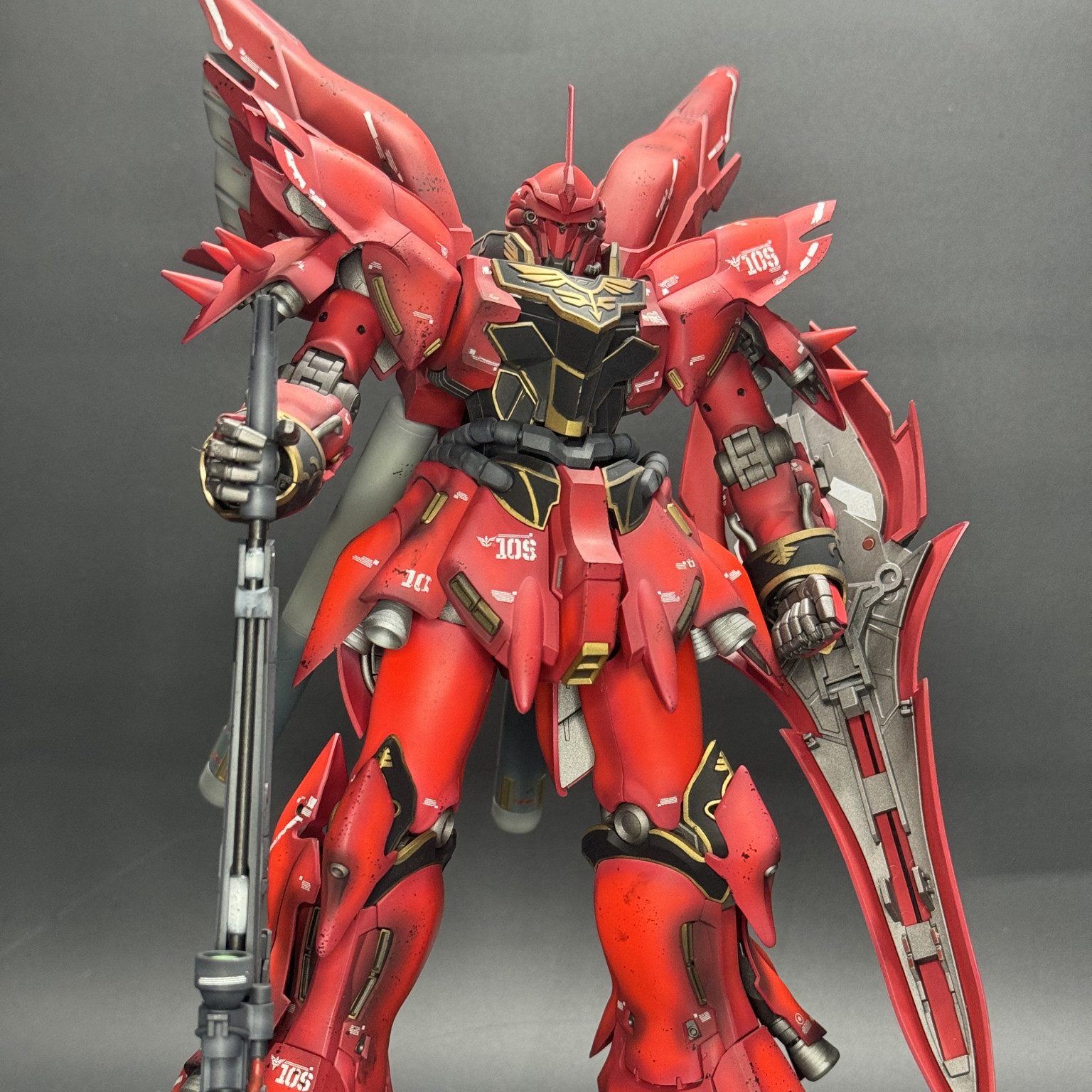 ガンプラ完成品】MGシナンジュ 改修塗装完成品 - プラモデル