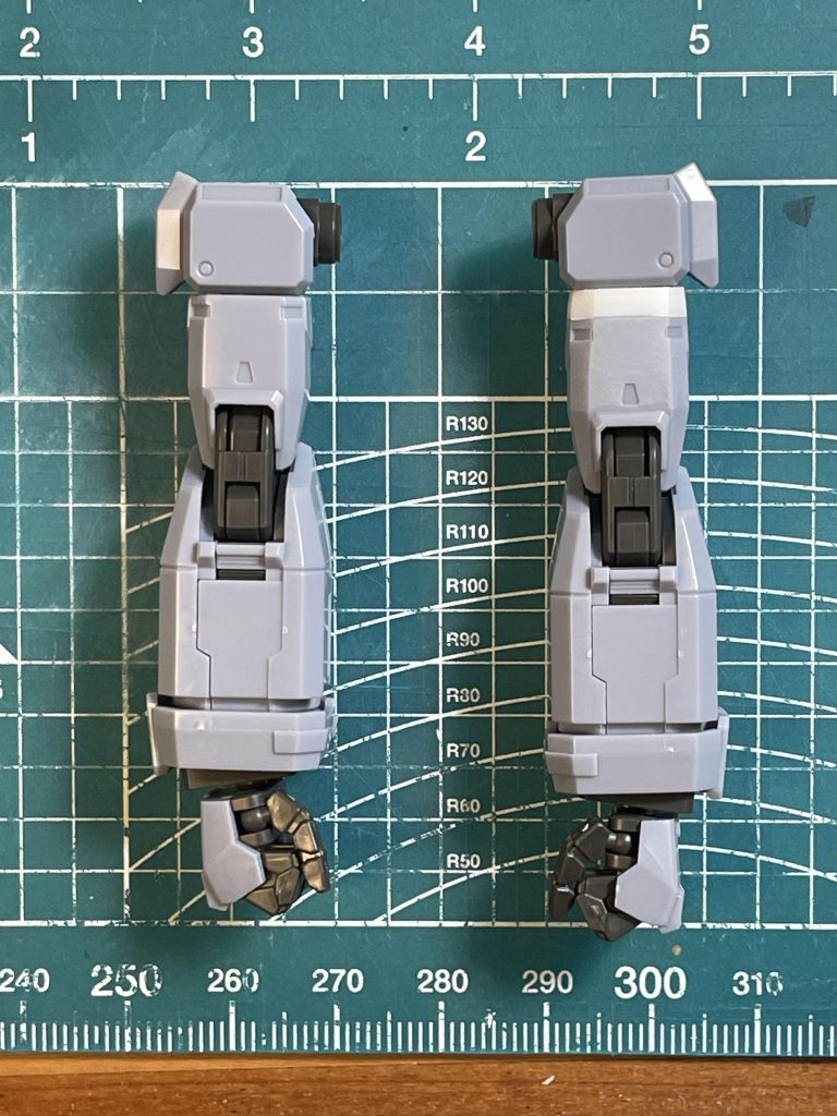 腕部、付け根で2mm延長の風景