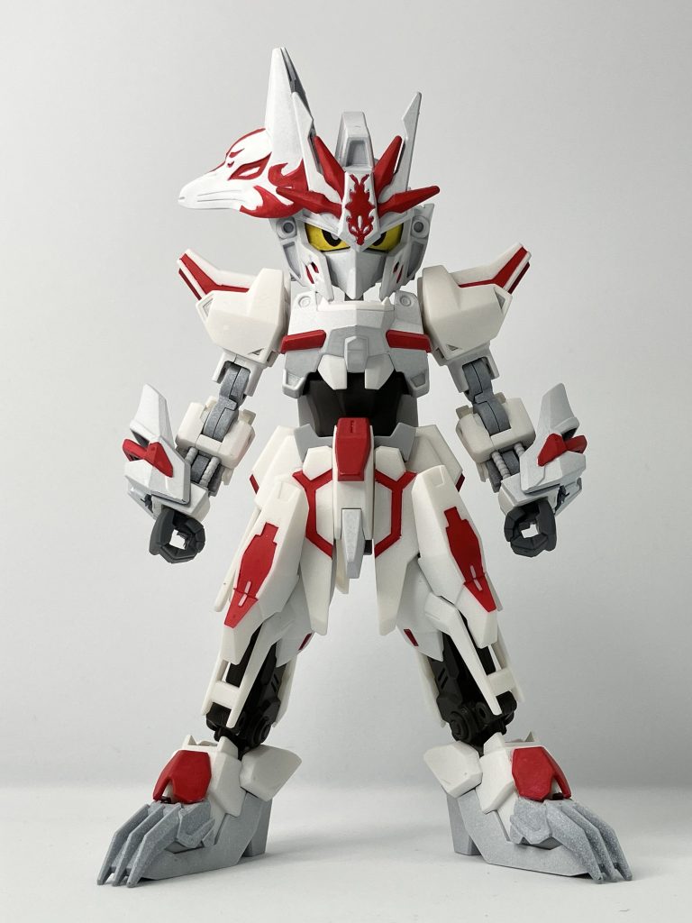 SDコン用の作成ということで、通常のSDのような頭身ではなくSDとHGの中間のようなバランスになるように心がけて手のや足の長さ等調整を行いました。