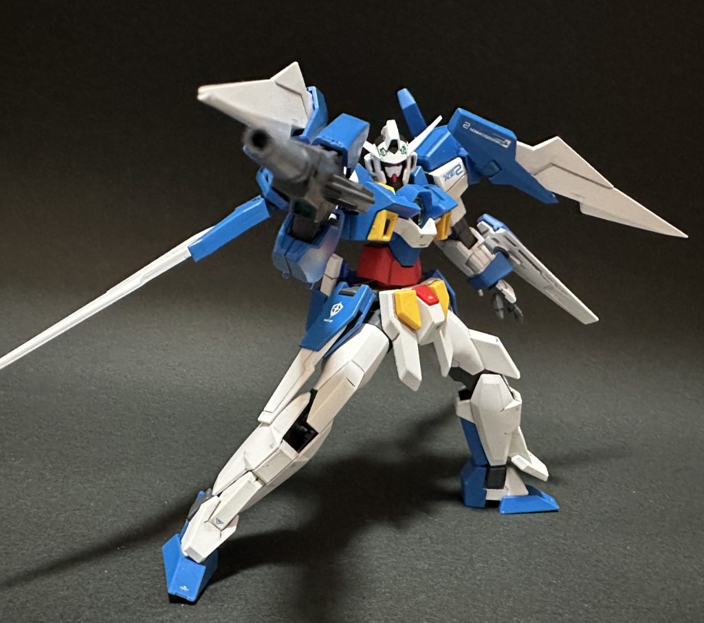 デカールを貼り間違えちゃったりしてますけれども、楽しく作れました。筆塗り・全塗装ガンプラ 2023 その56