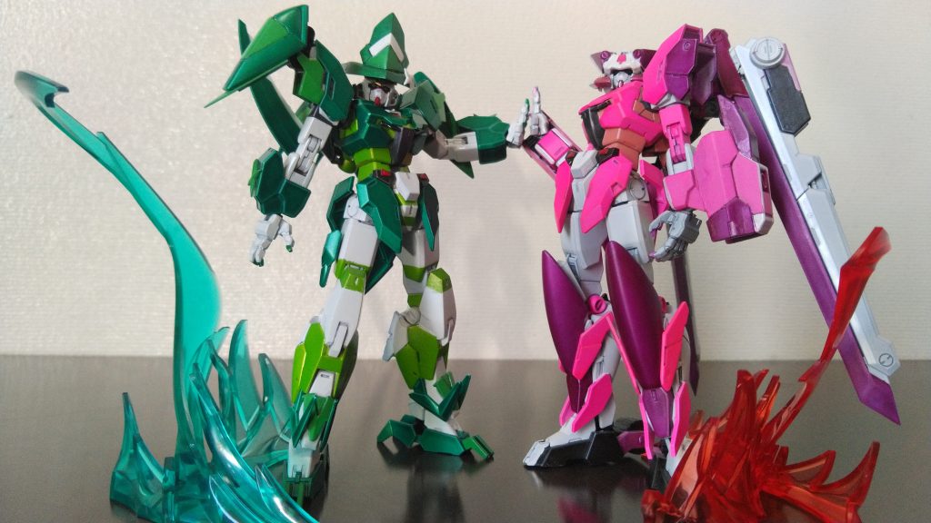 二人組のヒーローと言ったらつい「ふたりはプリキュア」のパロディがしたくなったんですよ。二人の合体技よりネタに突っ走ってしまった(笑)。そして次回でついにシンフォギア見立てガンプラも最後の6体目の登場です!