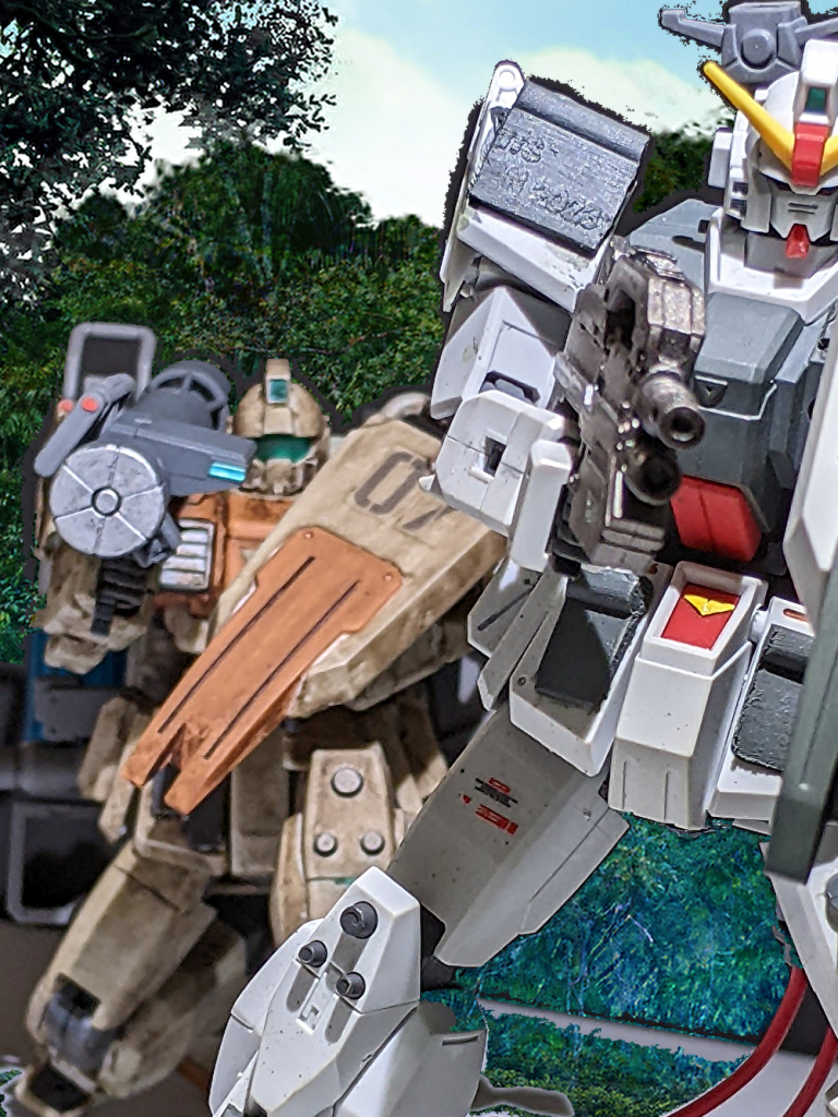 陸「辺り一面の敵は排除……いや、まだいるな…。」ジ「そこの機体はネットで鹵獲します。あとで回収しましょう。オスプレイで空から捜索、データの共有をお願いします。わかり次第砲撃します。」