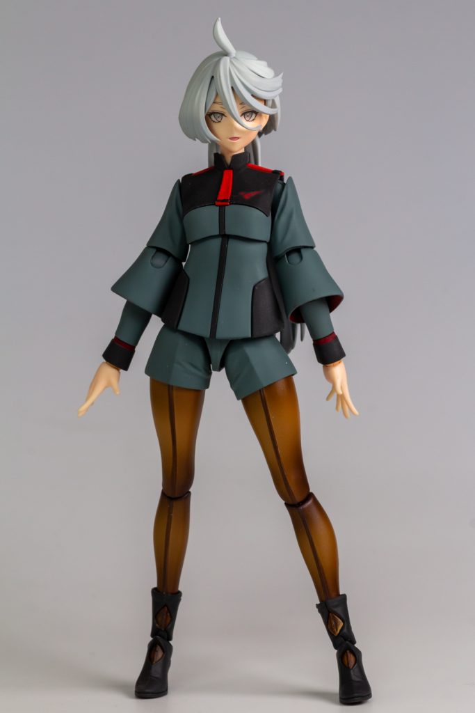 ミオリネさんも基本はスレッタ同様に、肌色はノンサフでFAGカラーホワイトフレッシュ～クリアペールレッド～スムースパールコートどちらも髪は影になる部分に控え目にグラデ吹きしていますこちらは タイツの透け塗装頑張りました♪