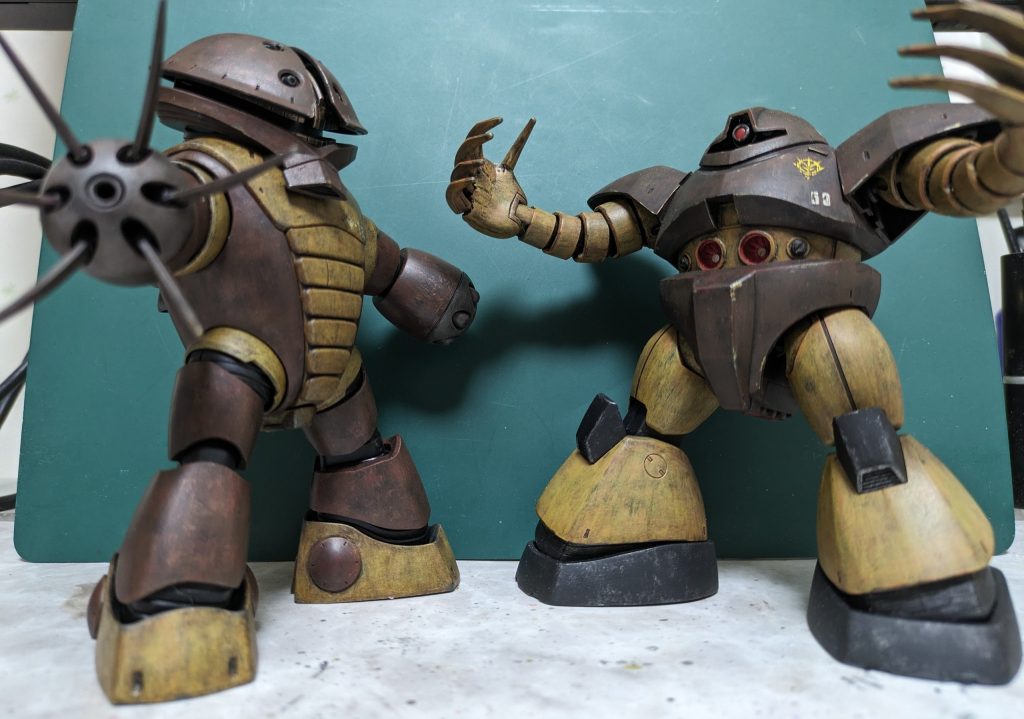 仲間入りゴッグとベージュ色が似たことが反省です。