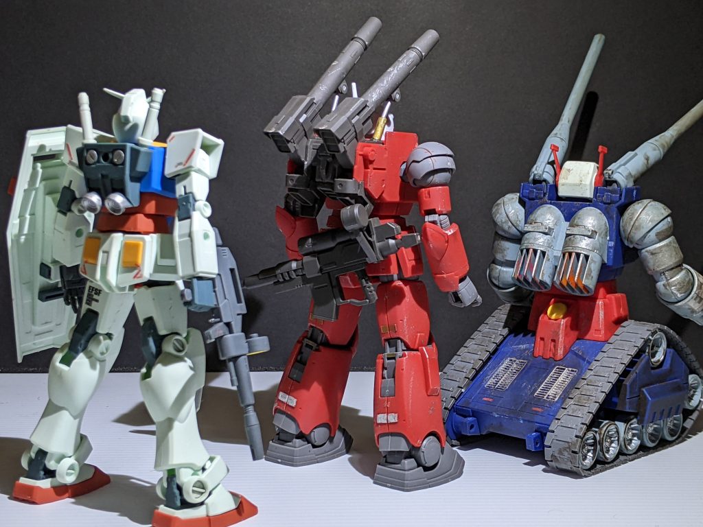 ガンキャノンに関してはライフルをマウントしたかったので磁石を使用しちょい改造。ガンダムもしようか迷いましたが、辞めときました。