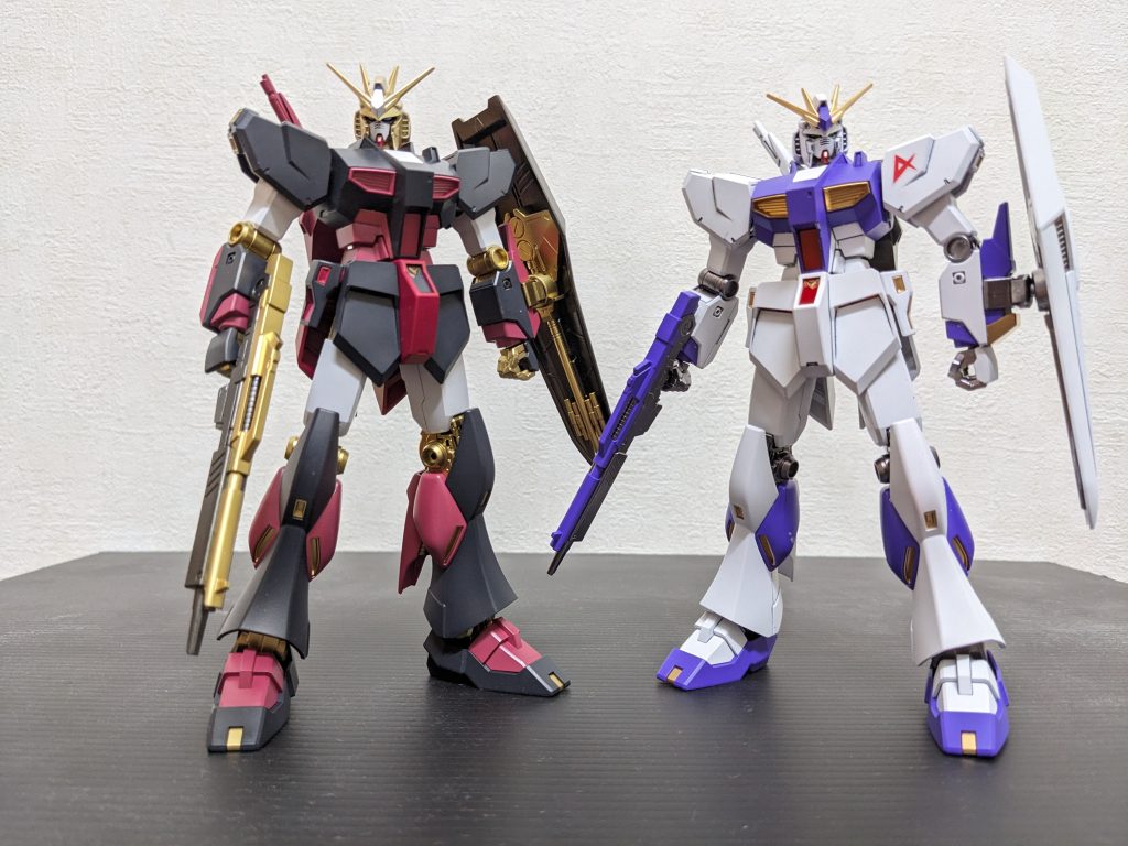 EG並べてみた元が良い出来だし、パーツごとの色分けも細かいので、塗り絵遊びにはもってこい😆!!