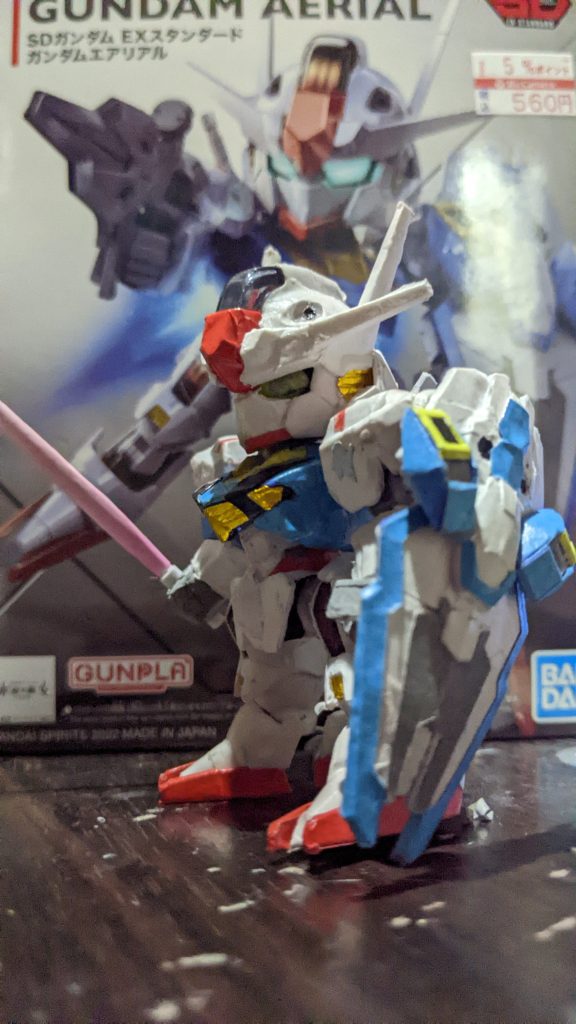 ちぎり絵風　ガンダムエアリアル　–3枚目/制作者：福狼。