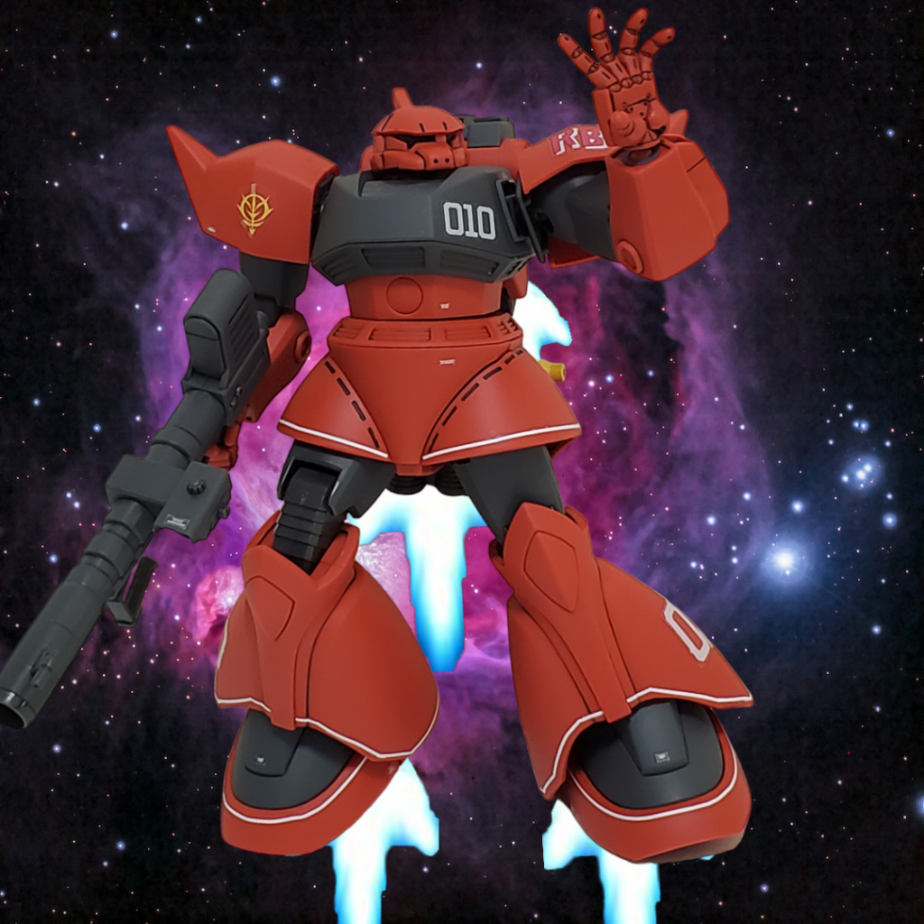 「MSV-Rジオン編」表紙っぽくあちらのイラストはMG準拠のモールドでしたので、やはり密度が違いますね。スジ彫りの修行もしなきゃです。