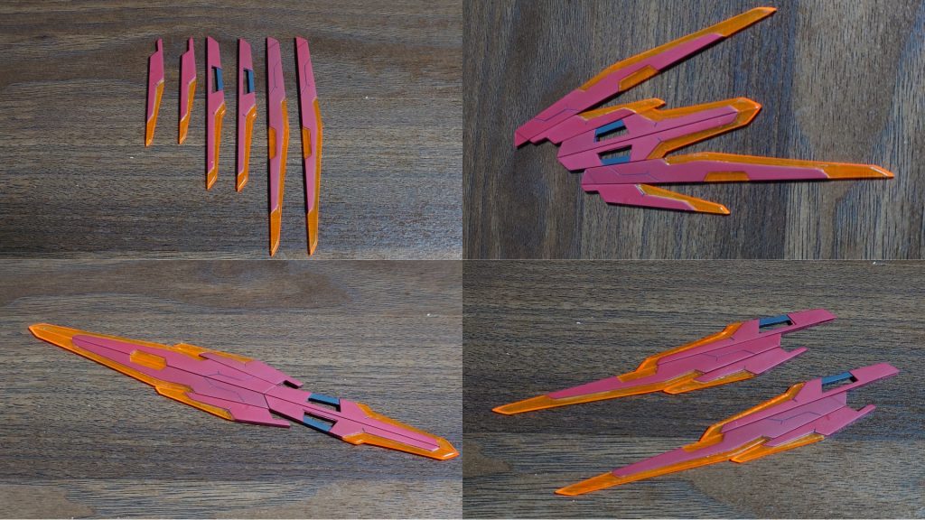 ビットは前回同様ネオジム磁石接続でそれぞれの形態になります。今回は刃部を透明プラ板にしてよりOOの世界観らしく、形状やバランスも若干見直しています。