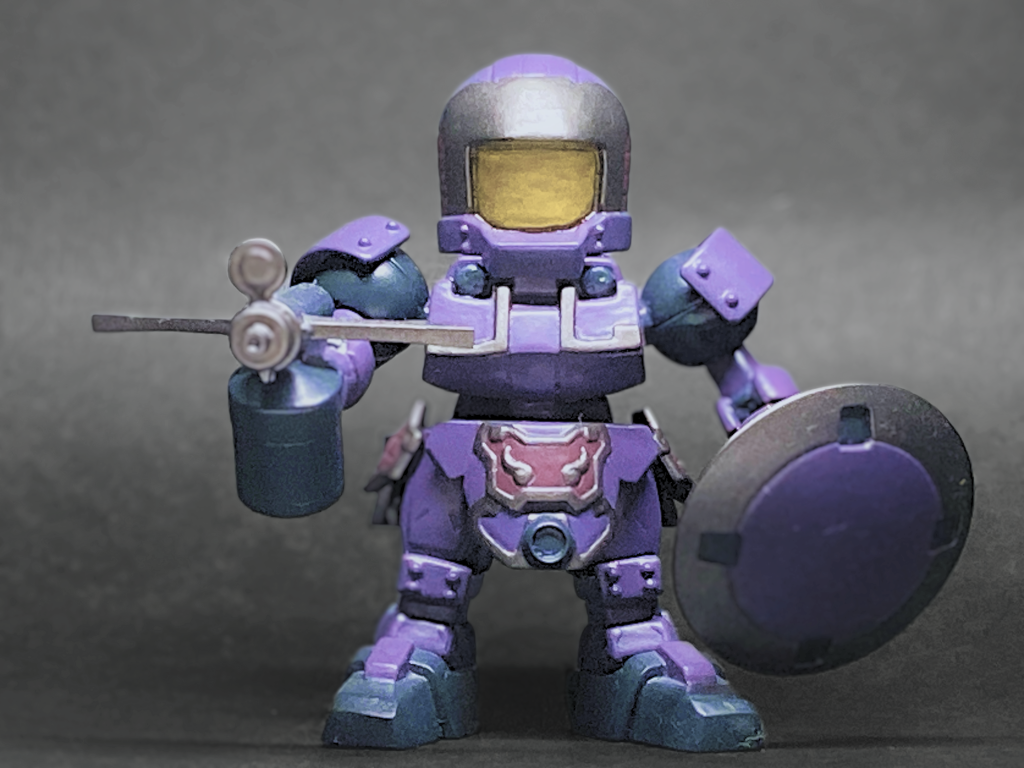 ○素材・頭部、腰部、手首・足首部：　BB戦士325 徐晃サーペント・腕部、脚部：　SD 三国創傑伝 夏侯淵トールギス・胴体部：　1/144 トールギス ※旧キット・肩部、武器：　HGAC 1/144 リーオー他エポパテ、改造パーツ使用○塗装・Mr.フィニッシングサーフェイサー 1500 ブラック・Mr.カラー 筆塗り・Mr.スーパークリアー つや消し○撮影・カメラ：iPhone SE (2022)・背景：B4厚紙 黒色（3枚入）・小型撮影ボックス ミニ撮影ボックス LEDライトボックス 簡易スタジオ 折り畳み 簡単組立て 持ち運び便利 小物 スタジオ 撮影 キット 背景布6枚付き USB給電 (2つのライトバー)使用○写真修正：Canva