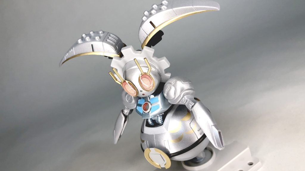 以前制作した「ラプラス」で使用しなかったバウンド・ドックのシールドや腕パーツが浮いていたので今回の制作で2つ使用という贅沢が!おかげでデザイン表現するのに大活躍してくれました!
