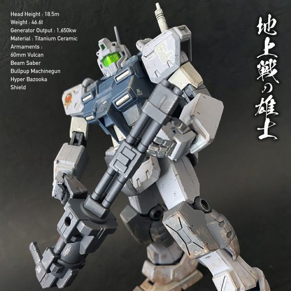 ＨＧ パワードジム ティターンズカラー 全塗装 完成品-