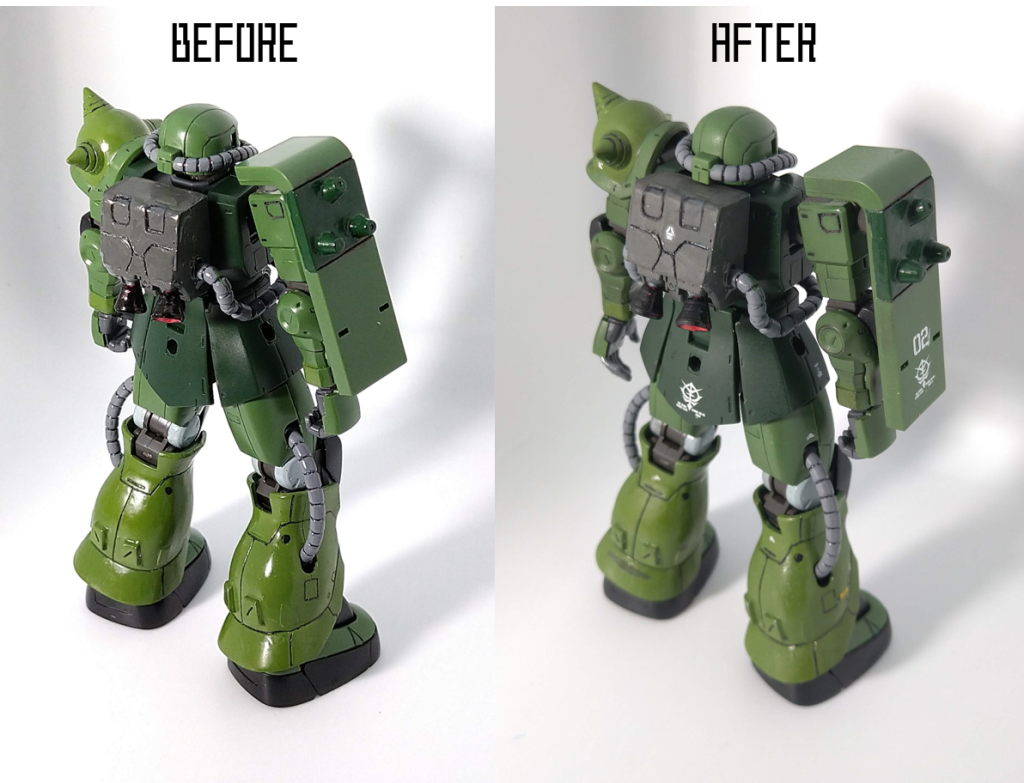 背面。ランドセルもう少し頑張るべきだったな。