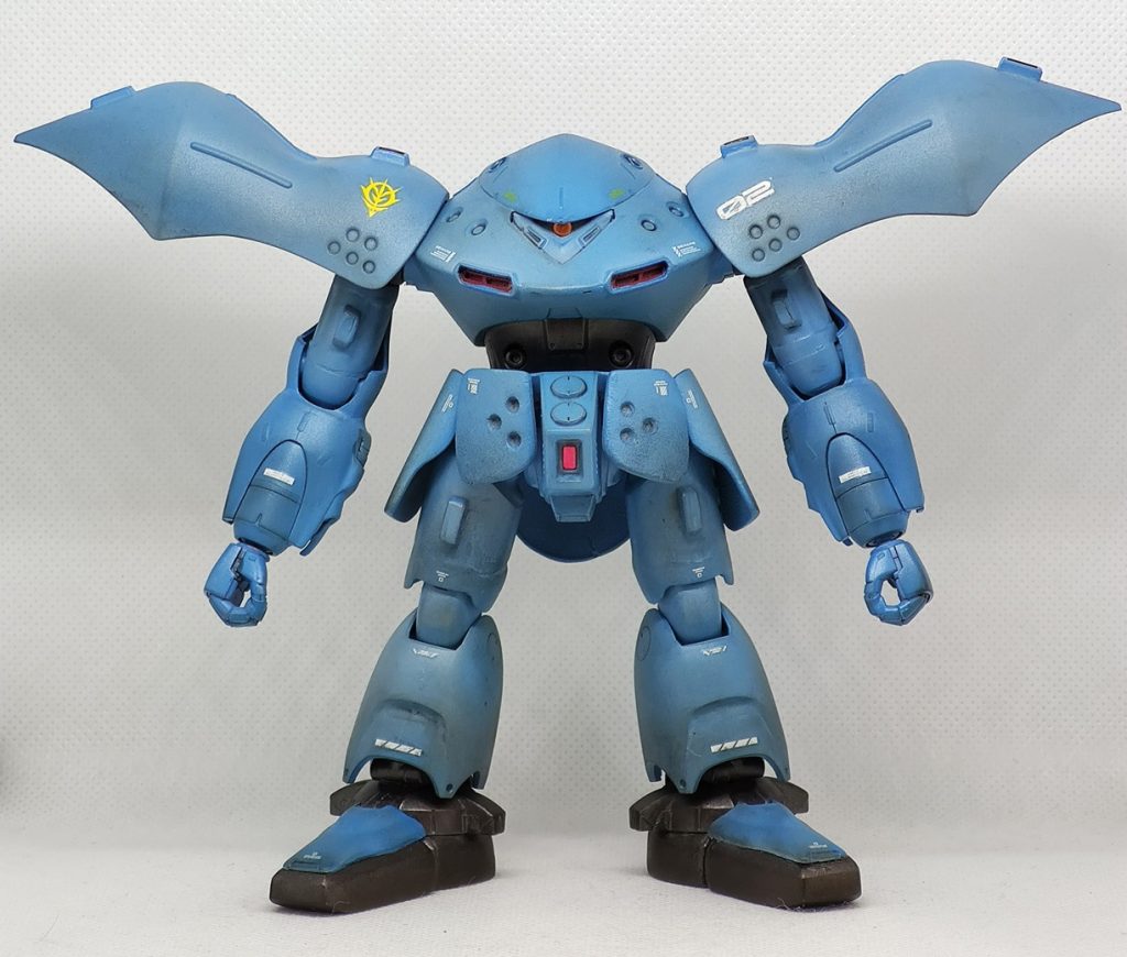 塗装して、デカール貼って、少しだけウエザリングして完成(色はオリジナルに寄せているので、ちょっとハイゴッグ感が戻りました。)