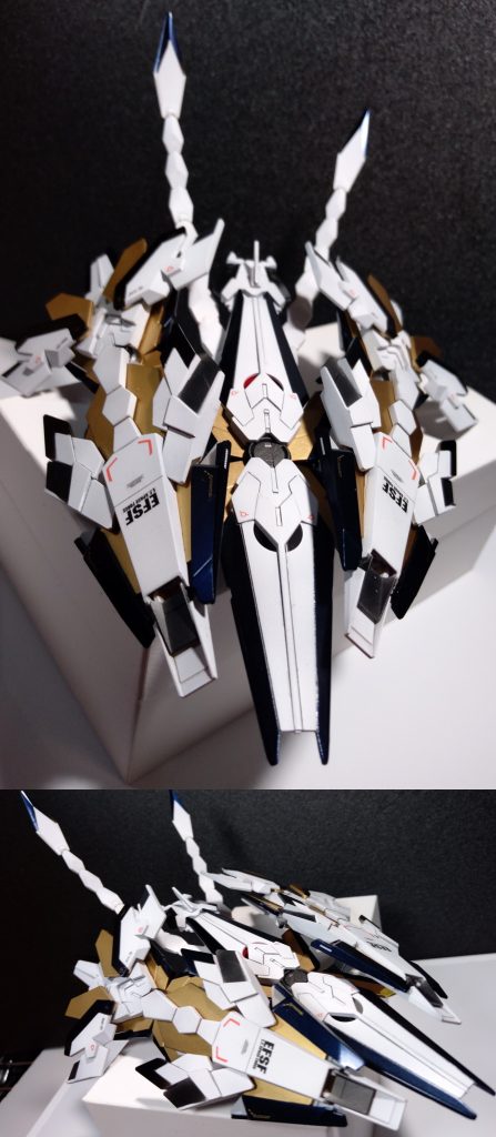 もはやウェイブライダーみたいになってしまった3本のアームドアーマー羽さん