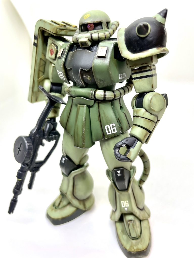 成型色のウェザリングつや消し、スミ入れ、リアルタッチブラウンウェザリングCとＡウェザリングＡのサンドが重力ならではのいい仕事してくれました！笑