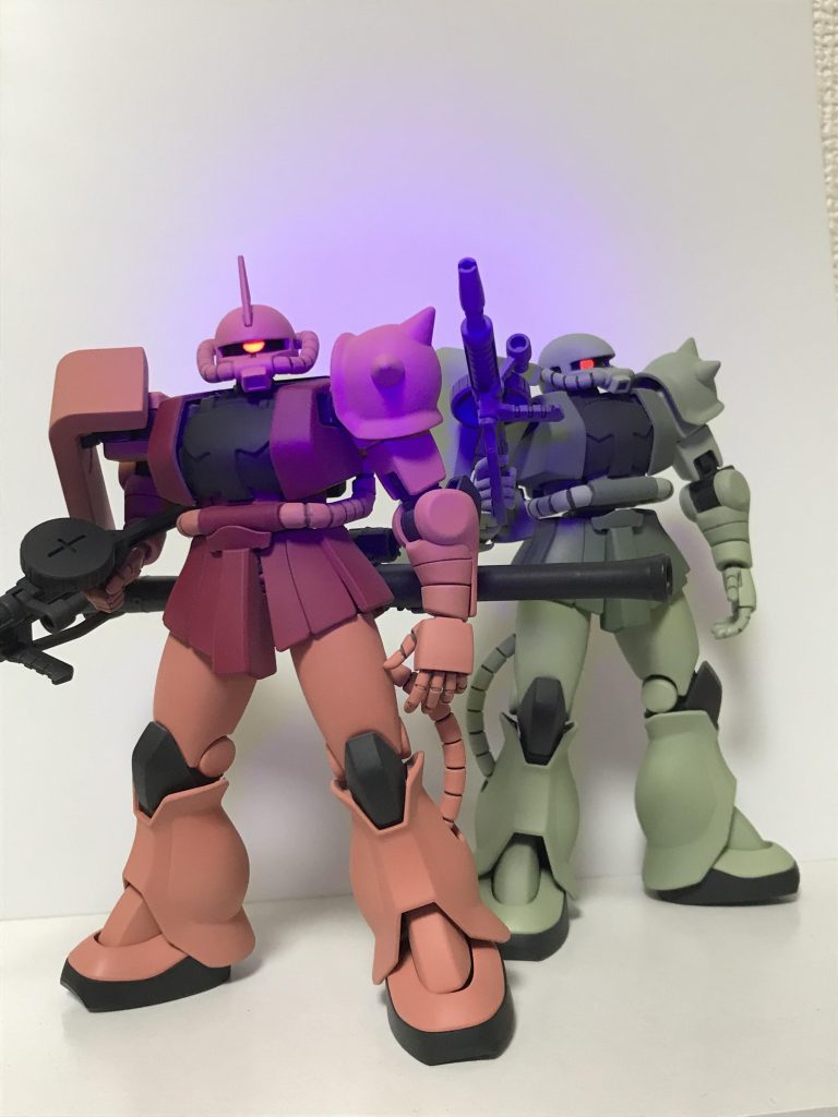 ビコーンシステム搭載量産型よりモノアイの位置を変更して、目つきを悪くしてみました最後までご覧いただきありがとうございました。