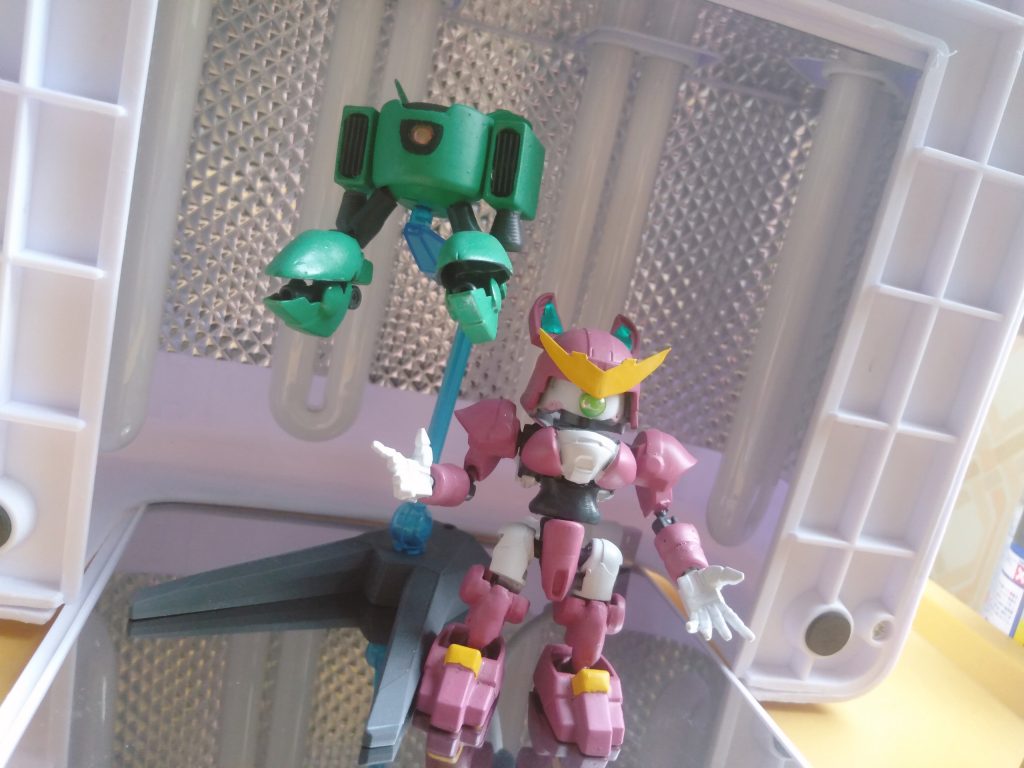 前に作ったSDガンミィさんとツーショット。