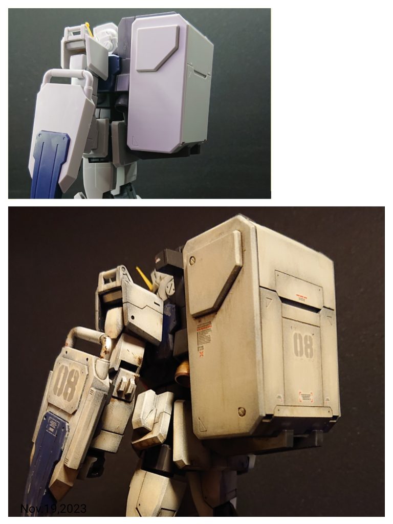 コンテナもいい感じにできました。全体的にグラデーション塗装にしています。