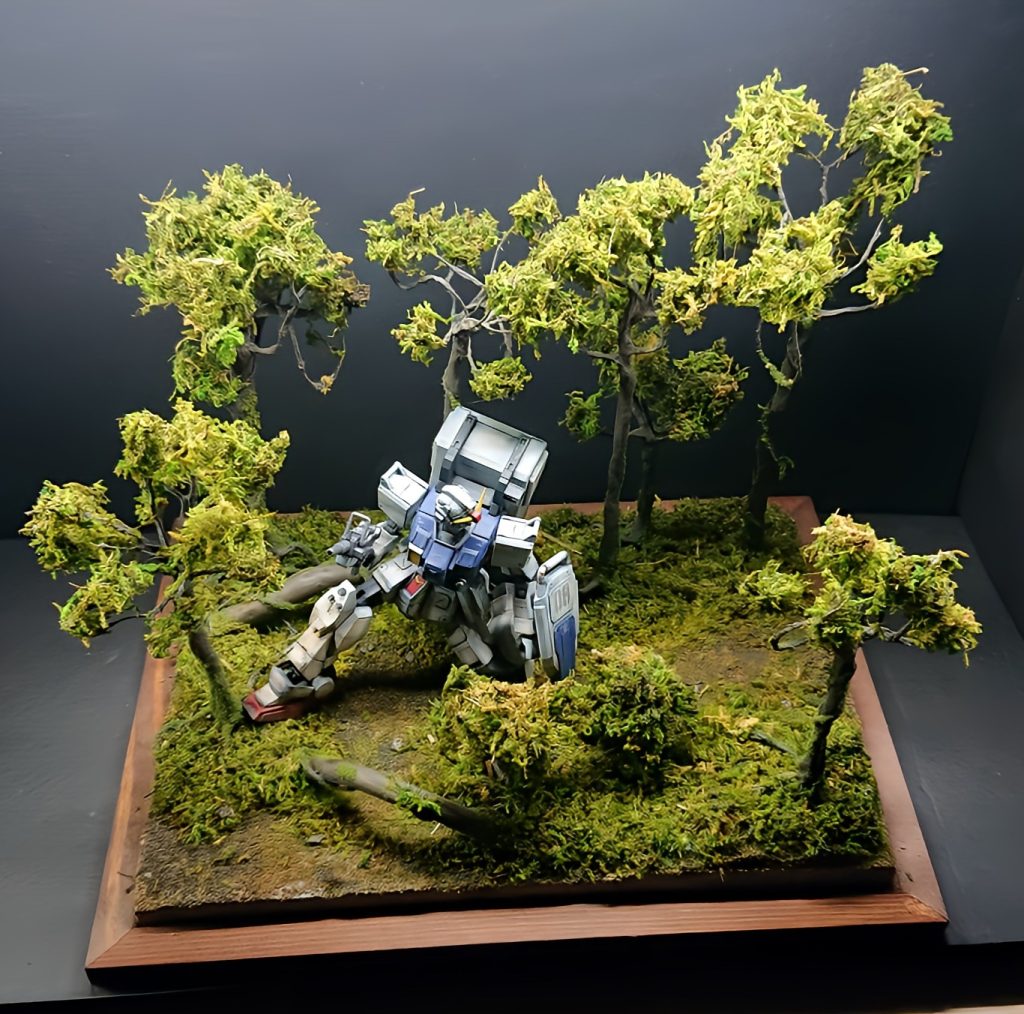 初めてジオラマを作成しましたが、枠を付けることでより作品って感じになりました!