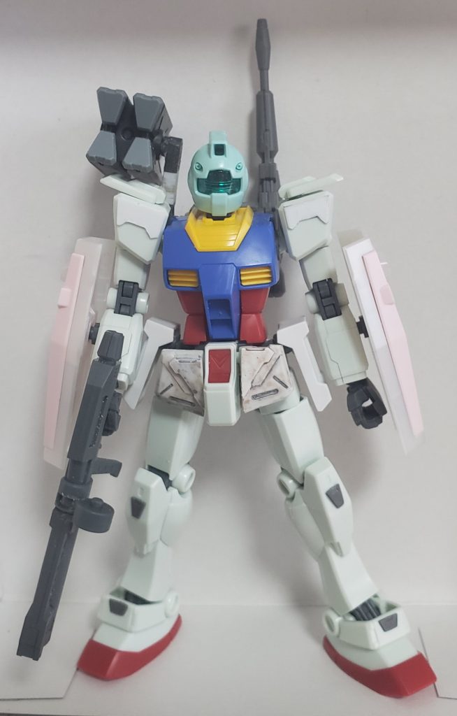 途中の状況。ザウォートヘヴィのミサイルランチャーとか付けようかと思ったけど、なんかごちゃごちゃして重そうだし、肩に干渉するのでやめました。