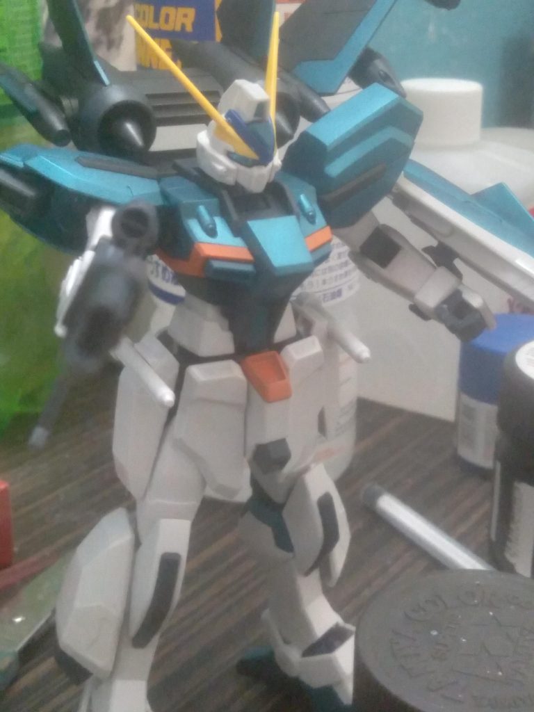 The jet striker pack was also painted. I used the included stickers as masking on the wings. 