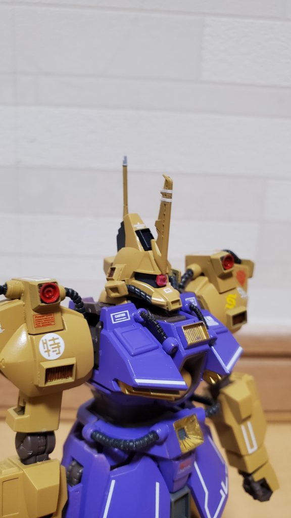 頭部はガルバルディらしさを残しつつ、いかつくしました。結果的にゲルググみたいになったw