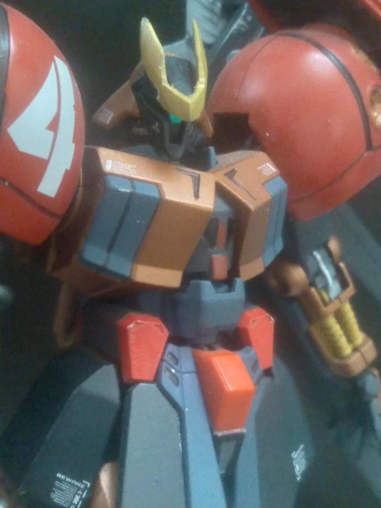 With a glaring look, haha