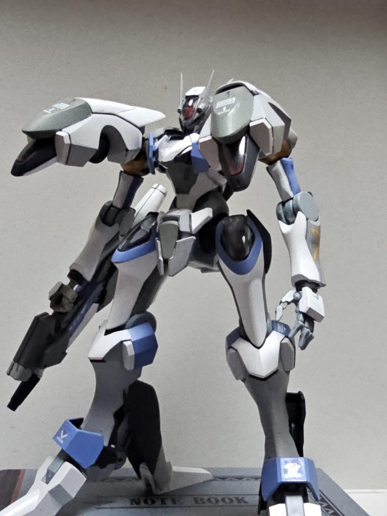 パーメットスコアを上昇させる際は肩のパーツが回転し前方に展開するという設定にしています。