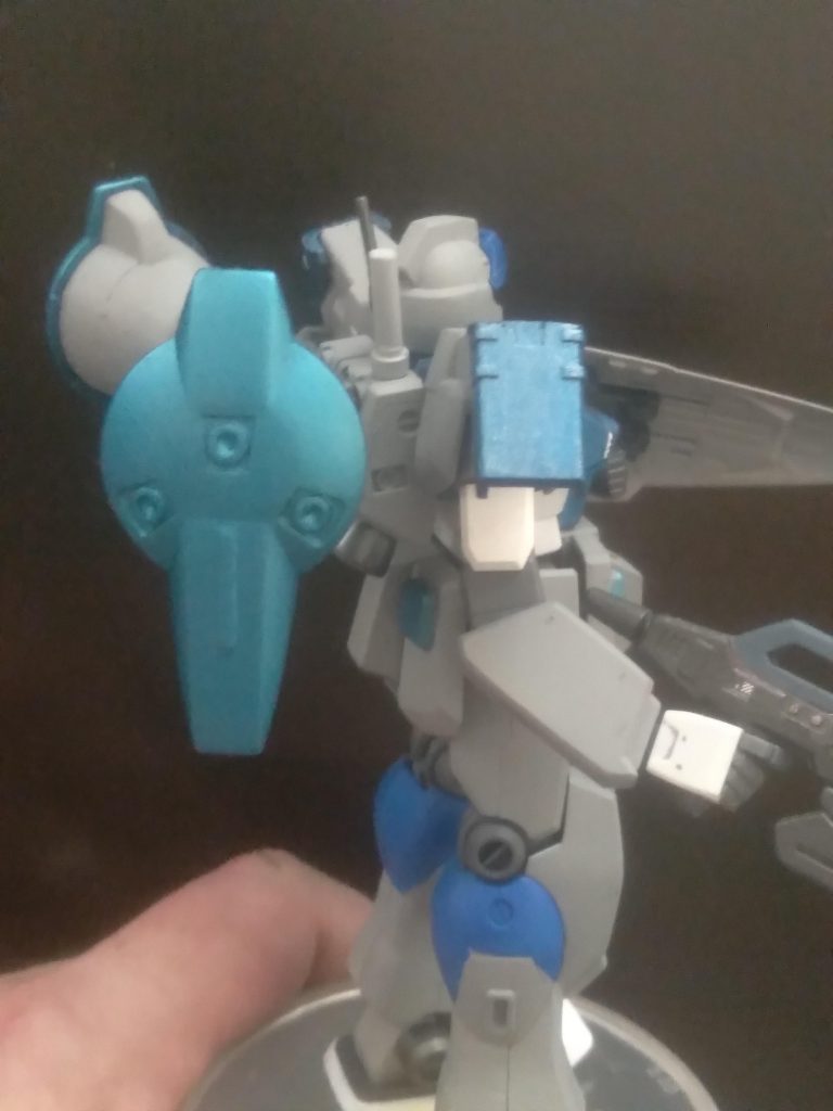 The pilot was Ensign Sebar Hannover, a young but strong federation pilot. The GM was then repainted in his personal colors. 