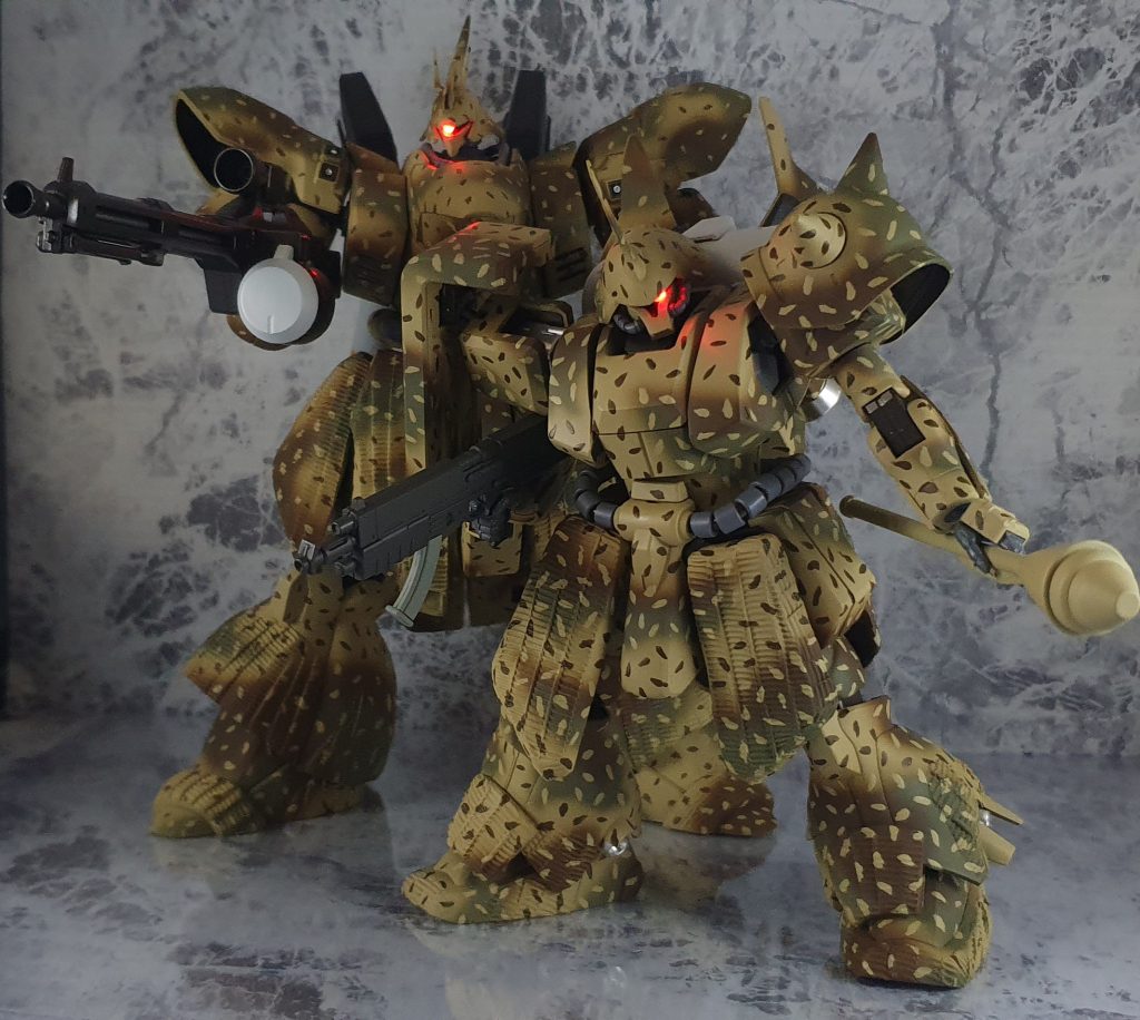 近藤版サザビーを意識して製作！僚機のマラサイ(原作だとギラドーガだけどマラサイが好きだからマラサイにした)は、また後日投稿予定。