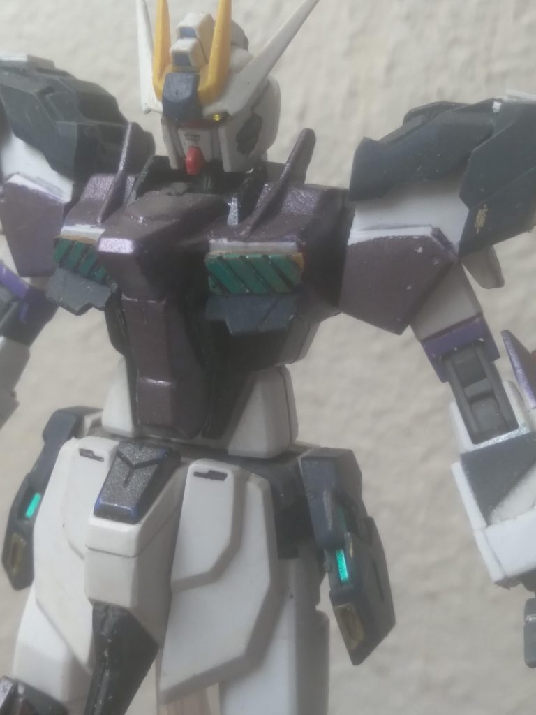 I plan on swapping the vfin out with the one from the destroy mode Banshee. It's my favorite of the three Unicorn Gundams. I still have a few small things to take care of. The major ones are figuring out what weapon I will use and what the backpack and equipment will be. I wish I had one of the Armed Armor DE shields. I think it would look cool if it were attached to the backpack as a booster. I also have the shield, but I'm not sure if I will use it or not. The arms already have beam saber handles attached so there's no need to come up with storage for the beam sabers. This has turned into a very cool project that I'm glad I started