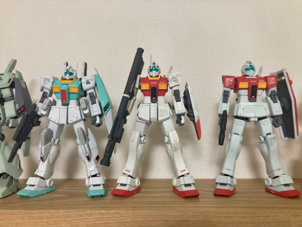 最後にジム三兄弟でパシャリ。頭身がキレイに揃ってます。