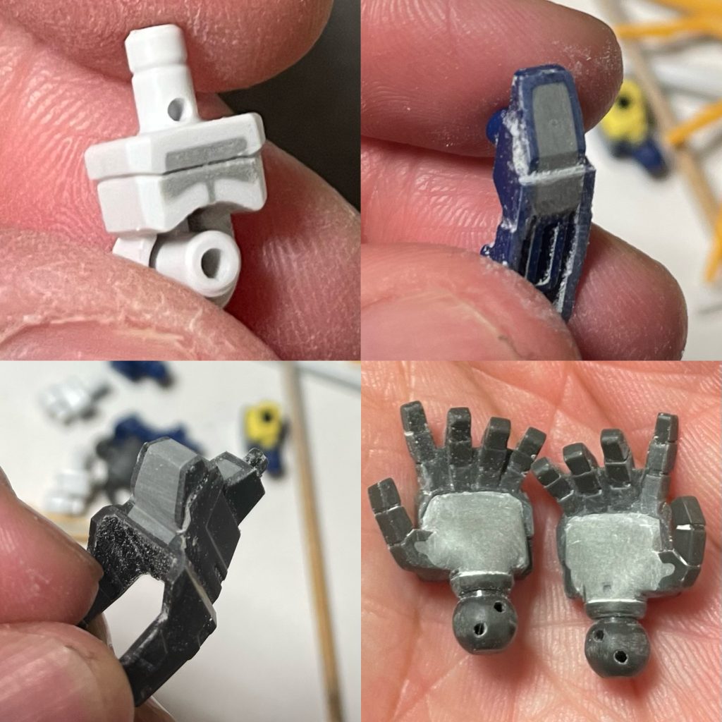 肉抜き穴は、エポパで埋めました。