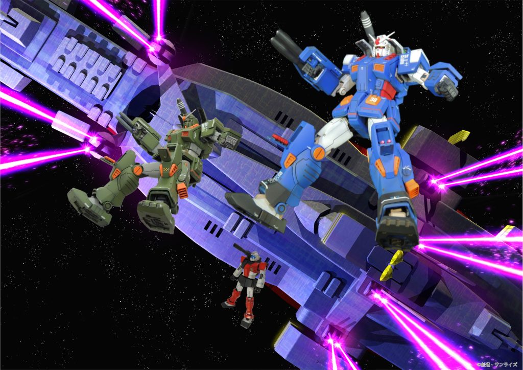 簡易CGソフトで合成写真を作成しました。向かいくる敵に対し、一斉射撃に入るイメージで配置してみました。