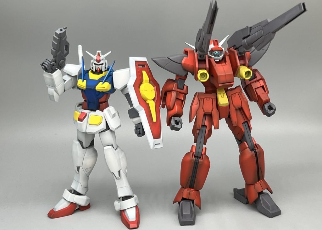 前回作ったオーガンダムとツーショット。