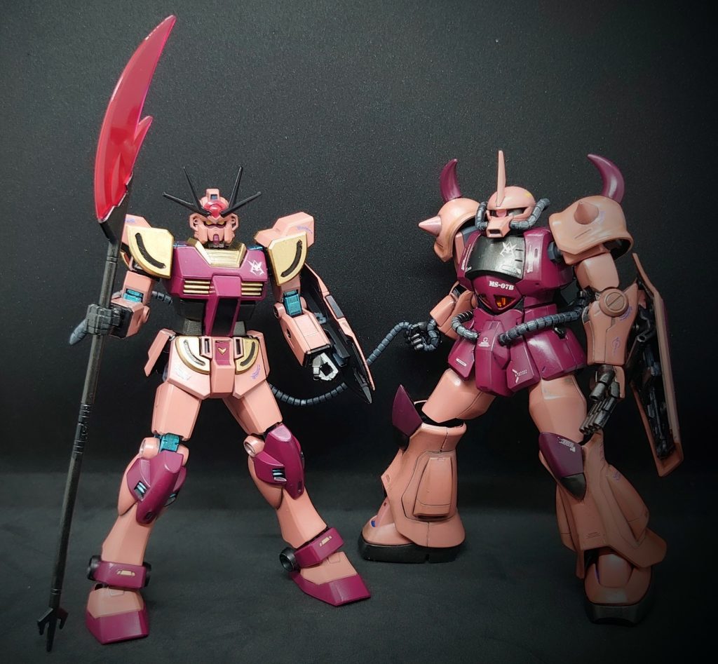 せっかくなので、シャア専用グフとビームラーナギナタ、結構好きです