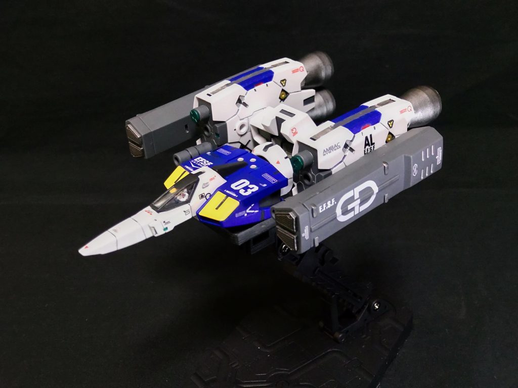 ミサイルユニット装備。(バーニア付き)グラディウスみたいにスピードアップの次はミサイルです😁。