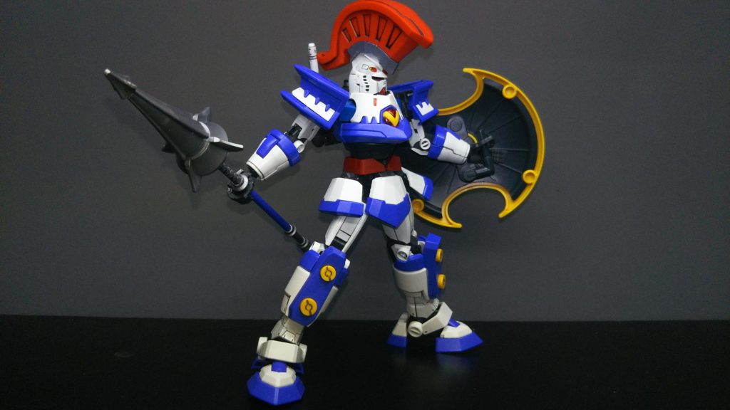 アキレスっぽいながらも、LBXでは無くMSのプロポーションである為、微妙な違和感を感じますね。やはりLBXはLBXのプロポーションが一番なのかも知れません。…古い所だと魔神英雄伝ワタルの魔神もあの二頭身が最高に恰好良いデザインでした。