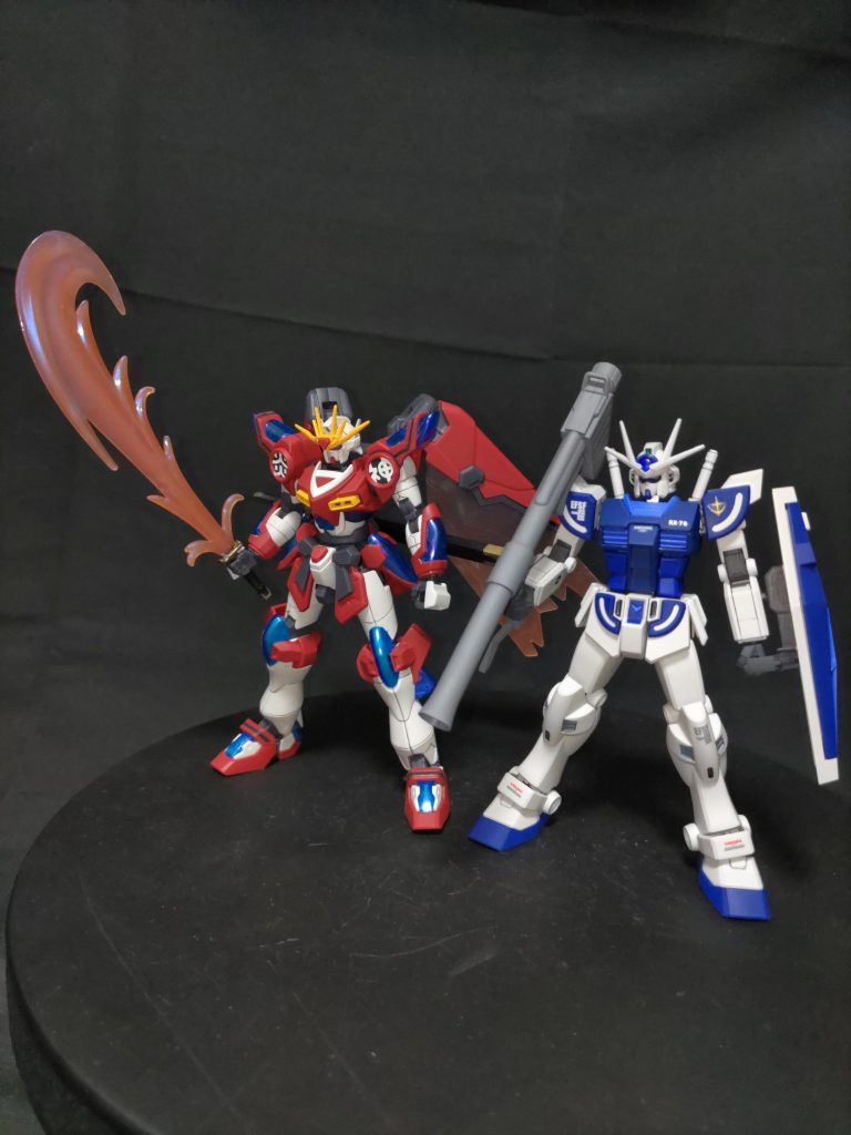 HG神バーニングガンダムとツーショット