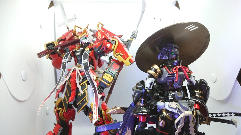 サンドロックブロッサムとは武者ガンダムが師匠なのでお仲間です‼️武者ガンダムバエル(雅)制作しました  思ってたより大きくなってしまいましたが、いつものオリジナルと違い勇ましい感じがしましたがオリジナルフェイスはどことなく女子な感じに見えたらいいなと思います自分の考えてたストーリー?的には和道はあと一体かな🤔ガンナー考えてます😅ではお付き合いありがとうございました❗