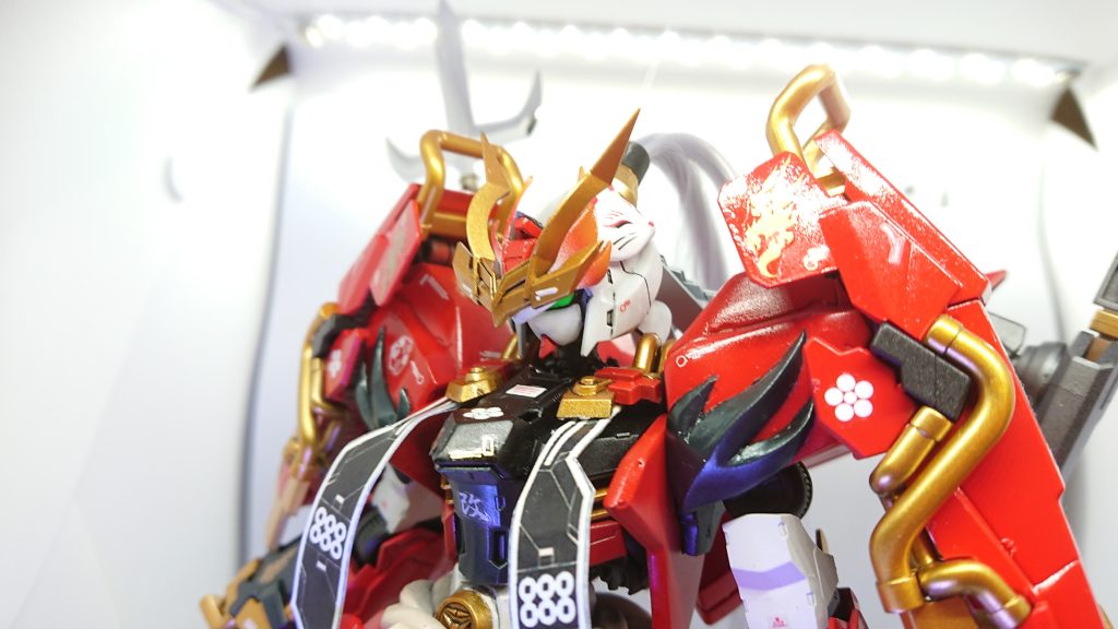 顔いつものオリジナルフェイスをバエルに組み込み戦国アストレイからアンテナ拝借